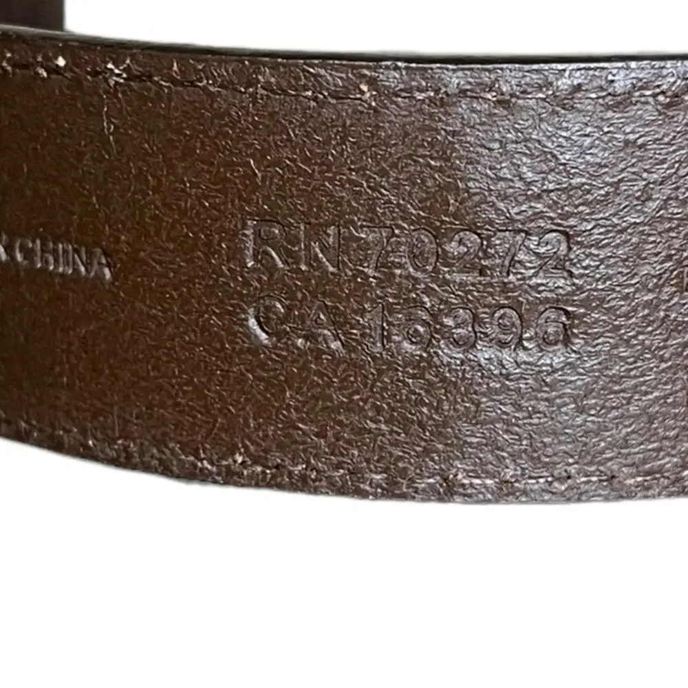 Genuine Leather Western Style Belt Gold Buckle Kids Xtra Large (Or Womens Small)